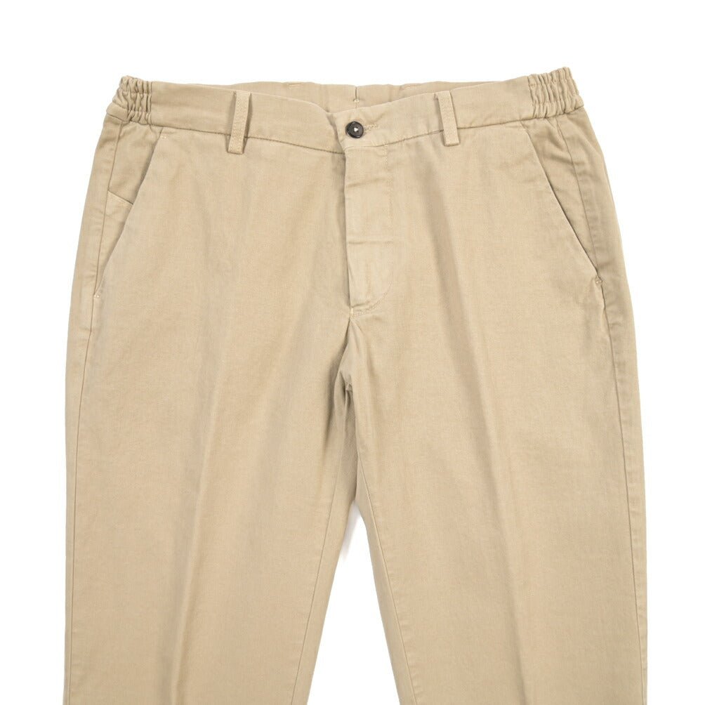 BERWICH “MORELLO ELAX-GD” ストレッチコットン ノータックチノパンツ ベージュ(beige208) 46 | GUARDAROBA MILANO OFFICIAL STORE