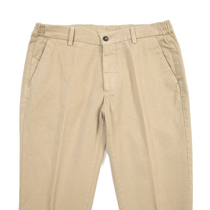 BERWICH “MORELLO ELAX-GD” ストレッチコットン ノータックチノパンツ ベージュ(beige208) 46 | GUARDAROBA MILANO OFFICIAL STORE