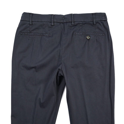 BERWICH “MORELLO ELAX-GD” ストレッチコットン ノータックチノパンツ ネイビー(navy665) 46 | GUARDAROBA MILANO OFFICIAL STORE