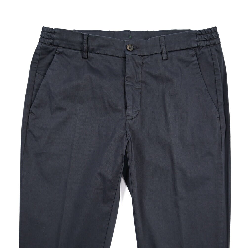 BERWICH “MORELLO ELAX-GD” ストレッチコットン ノータックチノパンツ ネイビー(navy665) 46 | GUARDAROBA MILANO OFFICIAL STORE