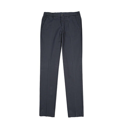 BERWICH “MORELLO ELAX-GD” ストレッチコットン ノータックチノパンツ ネイビー(navy665) 46 | GUARDAROBA MILANO OFFICIAL STORE