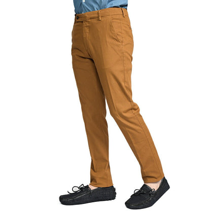 BERWICH "MORELLO - GD" リヨセル混コットンチノ ノータックパンツ ブラウン(biscotto887) 46 | GUARDAROBA MILANO OFFICIAL STORE