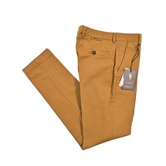 BERWICH "MORELLO - GD" リヨセル混コットンチノ ノータックパンツ ブラウン(biscotto887) 46 | GUARDAROBA MILANO OFFICIAL STORE
