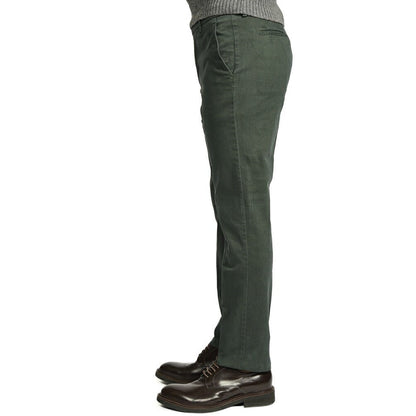 BERWICH "MORELLO - GD" ストレッチコットンチノ ノータックパンツ カーキグリーン(army861) 44 | GUARDAROBA MILANO OFFICIAL STORE