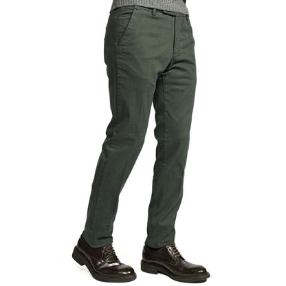 BERWICH "MORELLO - GD" ストレッチコットンチノ ノータックパンツ カーキグリーン(army861) 44 | GUARDAROBA MILANO OFFICIAL STORE