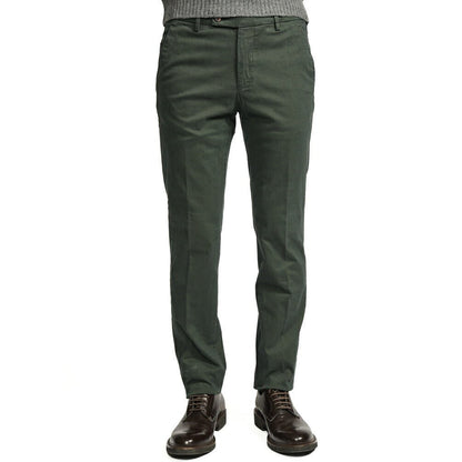BERWICH "MORELLO - GD" ストレッチコットンチノ ノータックパンツ カーキグリーン(army861) 44 | GUARDAROBA MILANO OFFICIAL STORE