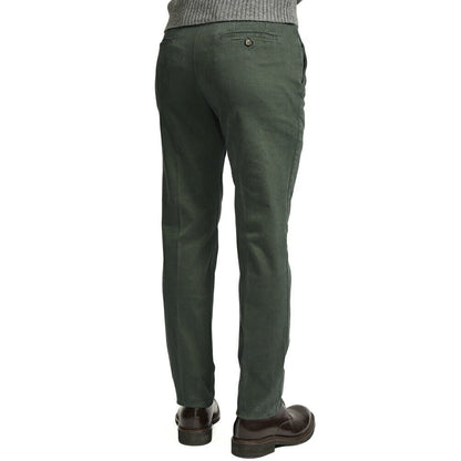 BERWICH "MORELLO - GD" ストレッチコットンチノ ノータックパンツ カーキグリーン(army861) 44 | GUARDAROBA MILANO OFFICIAL STORE