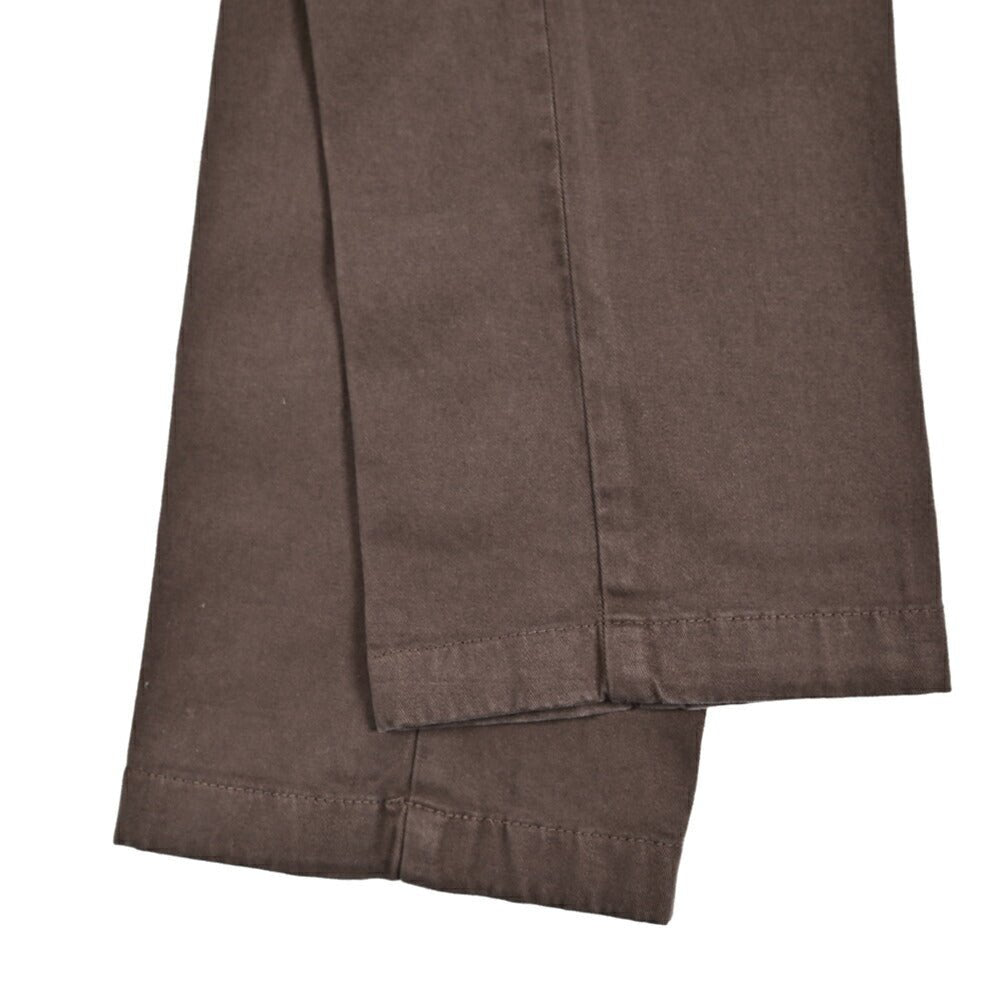 BERWICH "MORELLO - GD" ストレッチコットンチノ ノータックパンツ ブラウン(moro1432) 44 | GUARDAROBA MILANO OFFICIAL STORE