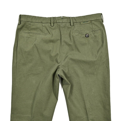 BERWICH "MORELLO - GD" ストレッチコットンチノ ノータックパンツ カーキグリーン(militare5520) 44 | GUARDAROBA MILANO OFFICIAL STORE