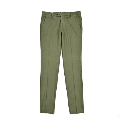 BERWICH "MORELLO - GD" ストレッチコットンチノ ノータックパンツ カーキグリーン(militare5520) 44 | GUARDAROBA MILANO OFFICIAL STORE