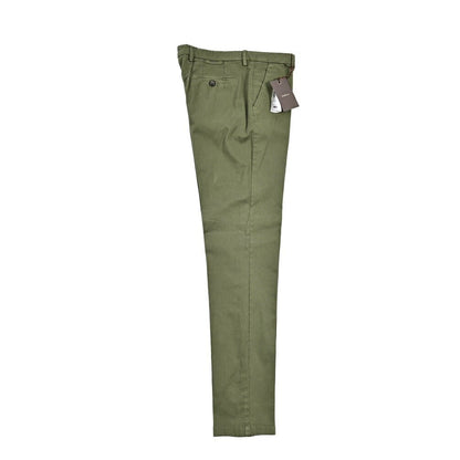 BERWICH "MORELLO - GD" ストレッチコットンチノ ノータックパンツ カーキグリーン(militare5520) 44 | GUARDAROBA MILANO OFFICIAL STORE
