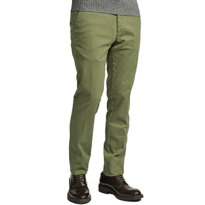 BERWICH "MORELLO - GD" ストレッチコットンチノ ノータックパンツ カーキグリーン(militare5520) 44 | GUARDAROBA MILANO OFFICIAL STORE