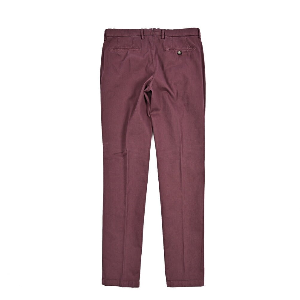 BERWICH "MORELLO - GD" ストレッチコットンチノ ノータックパンツ ワインレッド(cabernet130) 44 | GUARDAROBA MILANO OFFICIAL STORE