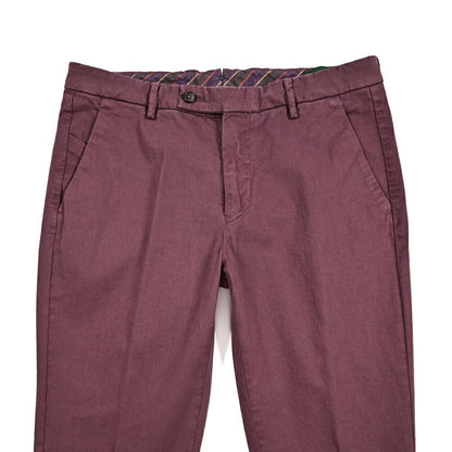 BERWICH "MORELLO - GD" ストレッチコットンチノ ノータックパンツ ワインレッド(cabernet130) 44 | GUARDAROBA MILANO OFFICIAL STORE
