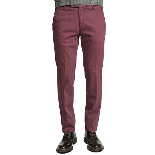 BERWICH "MORELLO - GD" ストレッチコットンチノ ノータックパンツ ワインレッド(cabernet130) 44 | GUARDAROBA MILANO OFFICIAL STORE