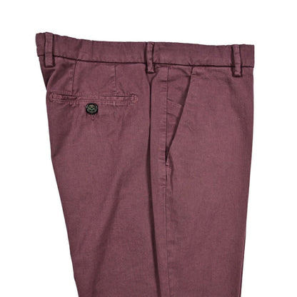 BERWICH "MORELLO - GD" ストレッチコットンチノ ノータックパンツ ワインレッド(cabernet130) 44 | GUARDAROBA MILANO OFFICIAL STORE