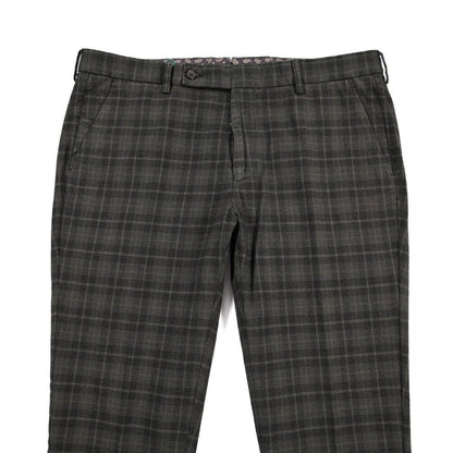 BERWICH “MORELLO-GD” ストレッチコットン ノータックチノパンツ ブラウン(moro1432) 54 | GUARDAROBA MILANO OFFICIAL STORE