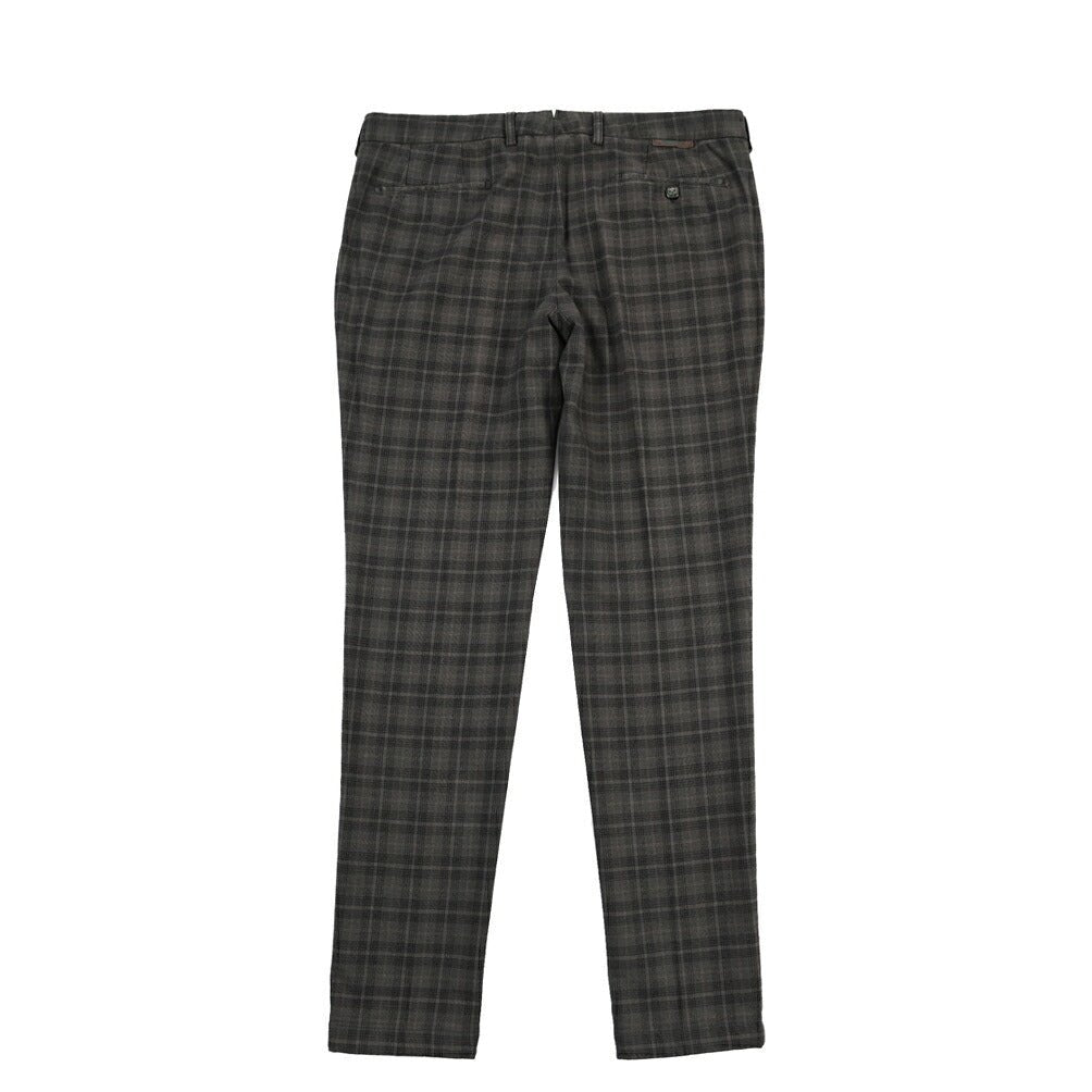BERWICH “MORELLO-GD” ストレッチコットン ノータックチノパンツ ブラウン(moro1432) 54 | GUARDAROBA MILANO OFFICIAL STORE