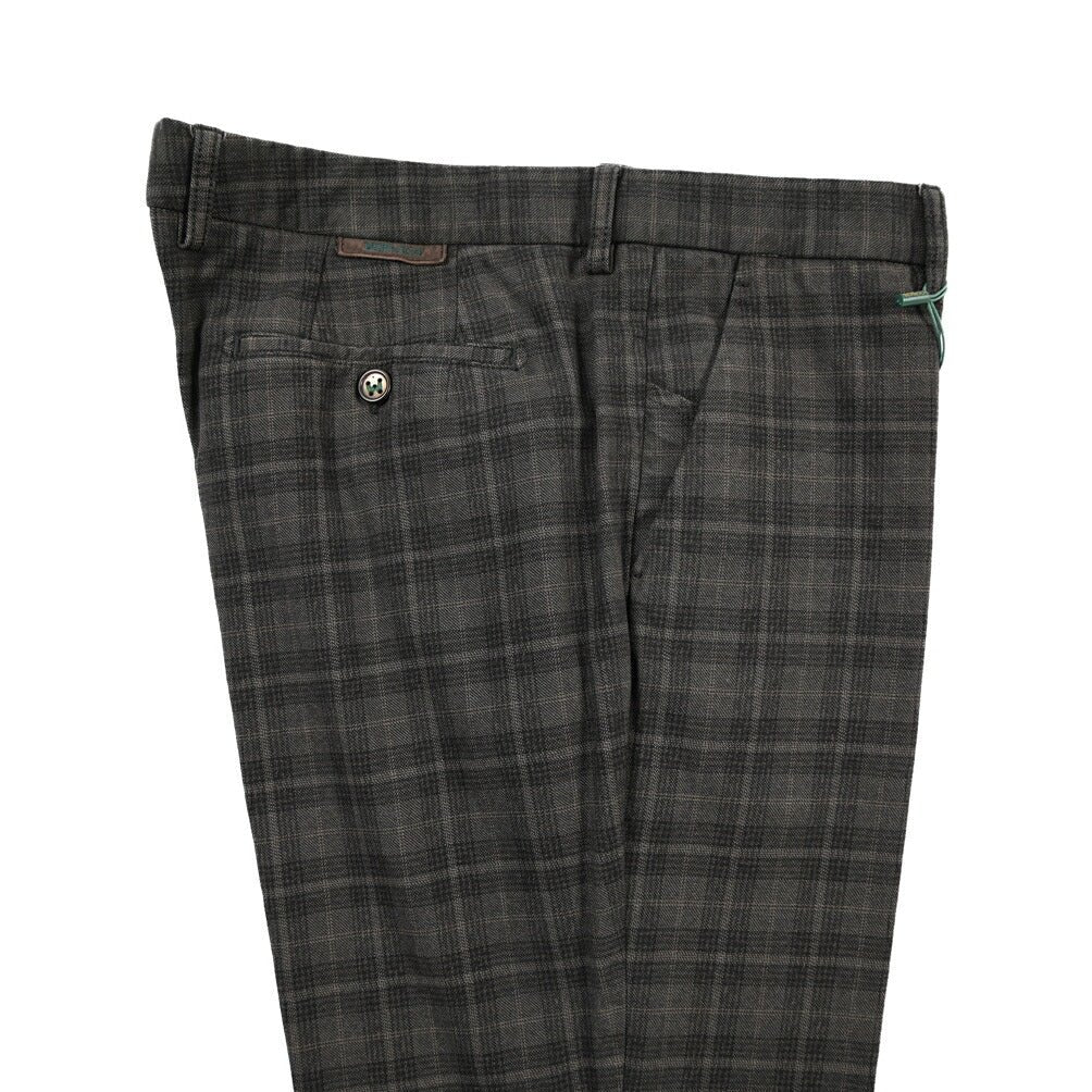 BERWICH “MORELLO-GD” ストレッチコットン ノータックチノパンツ ブラウン(moro1432) 54 | GUARDAROBA MILANO OFFICIAL STORE