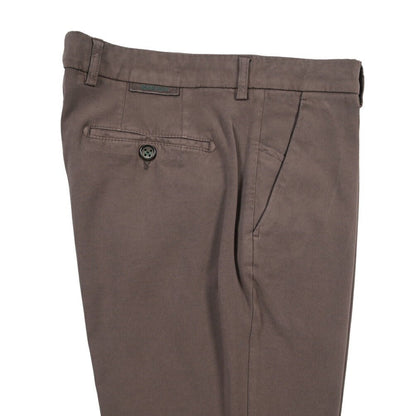 BERWICH “MORELLO - GD” ビスコース混 ノータックストレッチパンツ ブラウン(moro1432) 48 | GUARDAROBA MILANO OFFICIAL STORE