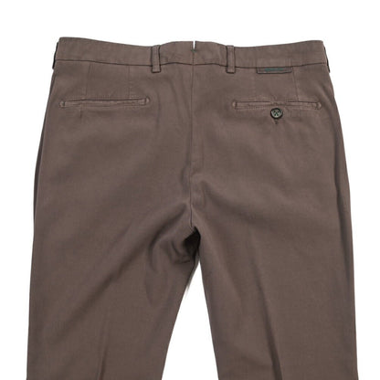 BERWICH “MORELLO - GD” ビスコース混 ノータックストレッチパンツ ブラウン(moro1432) 48 | GUARDAROBA MILANO OFFICIAL STORE