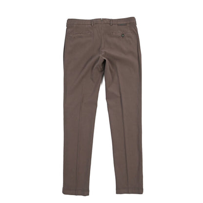 BERWICH “MORELLO - GD” ビスコース混 ノータックストレッチパンツ ブラウン(moro1432) 48 | GUARDAROBA MILANO OFFICIAL STORE