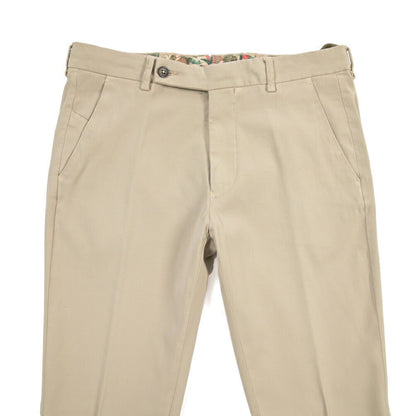 BERWICH “MORELLO - GD” ビスコース混コットン ノータックチノパンツ ベージュ(beige208) 46 | GUARDAROBA MILANO OFFICIAL STORE