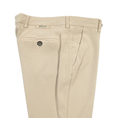 BERWICH “MORELLO - GD” ビスコース混コットン ノータックチノパンツ ベージュ(beige208) 54 | GUARDAROBA MILANO OFFICIAL STORE
