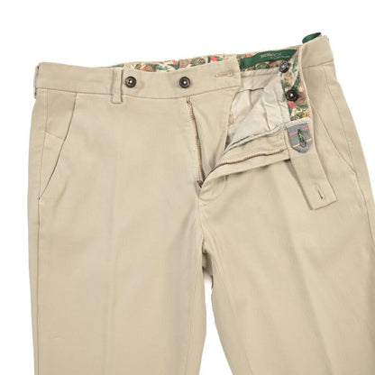 BERWICH “MORELLO - GD” ビスコース混コットン ノータックチノパンツ ベージュ(beige208) 54 | GUARDAROBA MILANO OFFICIAL STORE