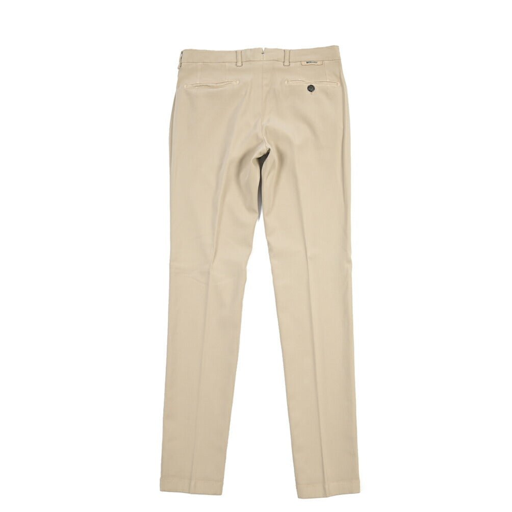BERWICH “MORELLO - GD” ビスコース混コットン ノータックチノパンツ ベージュ(beige208) 54 | GUARDAROBA MILANO OFFICIAL STORE