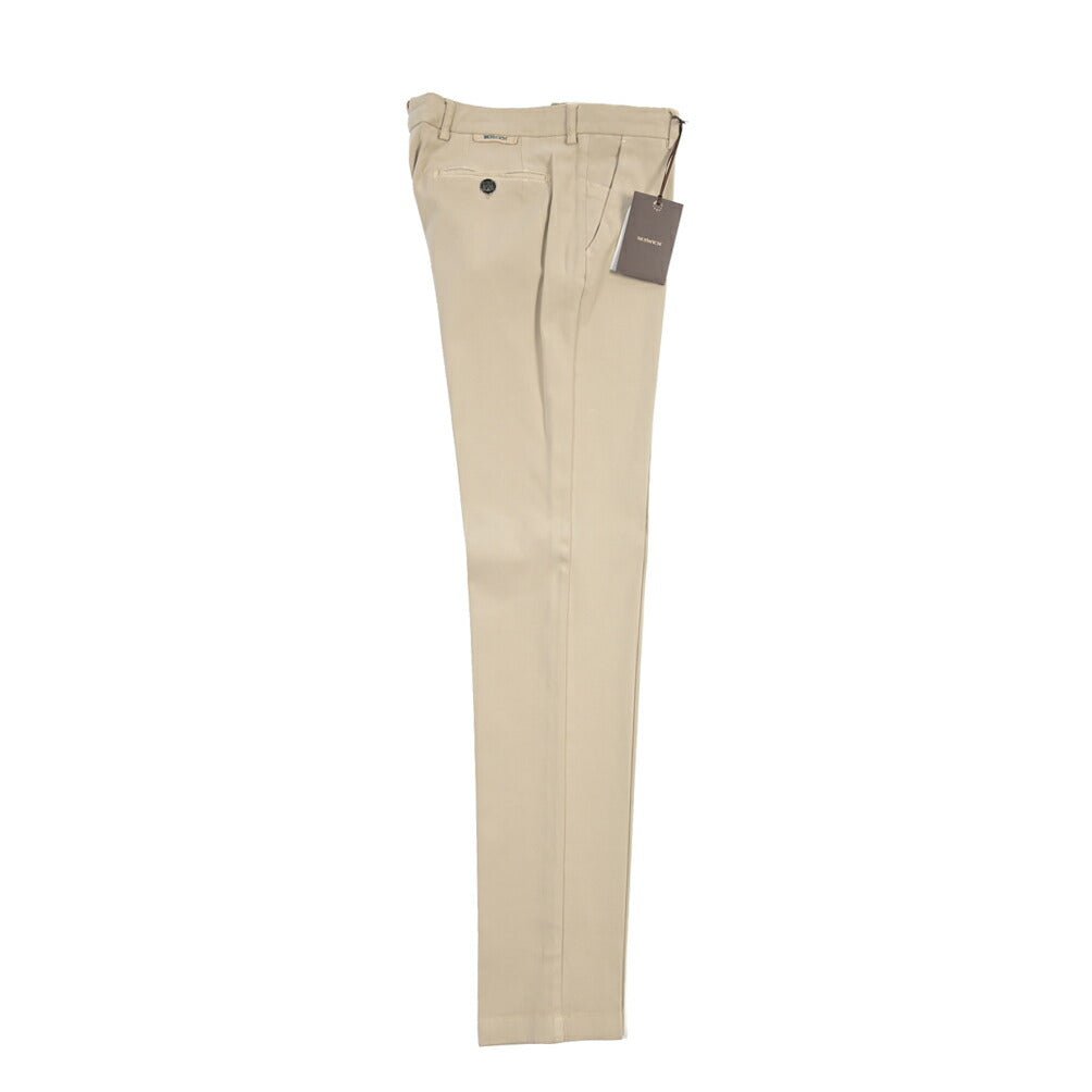 BERWICH “MORELLO - GD” ビスコース混コットン ノータックチノパンツ ベージュ(beige208) 54 | GUARDAROBA MILANO OFFICIAL STORE