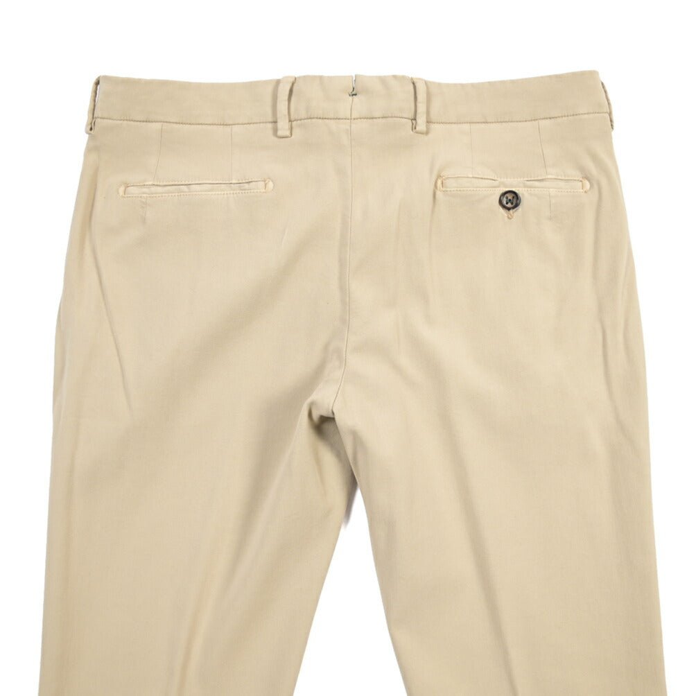 BERWICH “MORELLO - GD” ビスコース混コットン ノータックチノパンツ ベージュ(beige208) 50 | GUARDAROBA MILANO OFFICIAL STORE