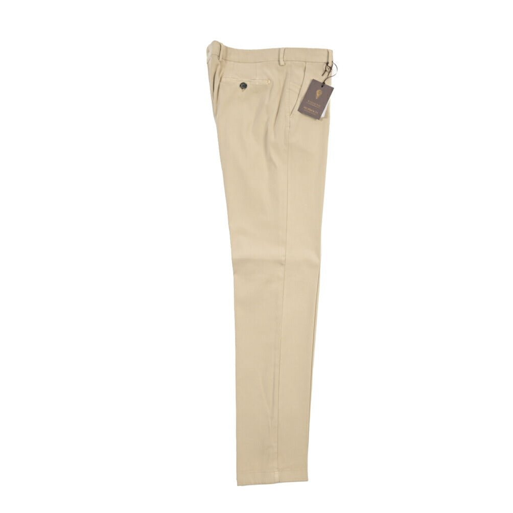 BERWICH “MORELLO - GD” ビスコース混コットン ノータックチノパンツ ベージュ(beige208) 50 | GUARDAROBA MILANO OFFICIAL STORE