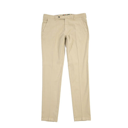 BERWICH “MORELLO - GD” ビスコース混コットン ノータックチノパンツ ベージュ(beige208) 52 | GUARDAROBA MILANO OFFICIAL STORE