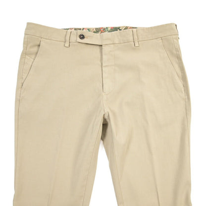 BERWICH “MORELLO - GD” ビスコース混コットン ノータックチノパンツ ベージュ(beige208) 46 | GUARDAROBA MILANO OFFICIAL STORE