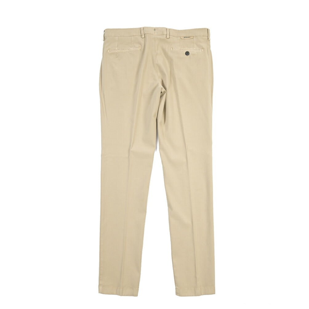 BERWICH “MORELLO - GD” ビスコース混コットン ノータックチノパンツ ベージュ(beige208) 46 | GUARDAROBA MILANO OFFICIAL STORE