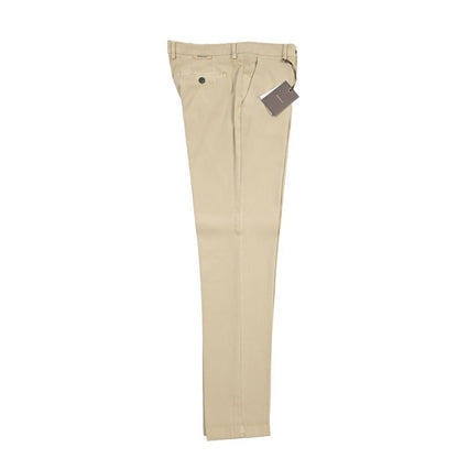 BERWICH “MORELLO - GD” ビスコース混コットン ノータックチノパンツ ベージュ(beige208) 46 | GUARDAROBA MILANO OFFICIAL STORE