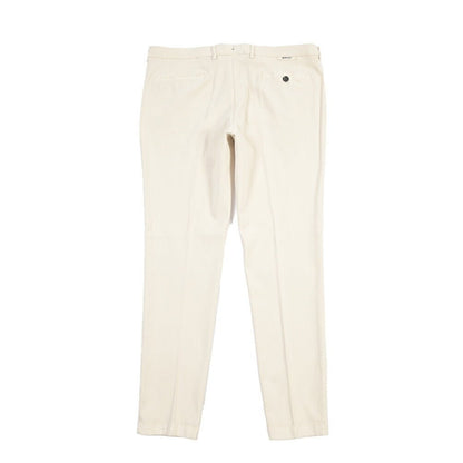 BERWICH “MORELLO-GD” ビスコース混コットン ノータックチノパンツ オフホワイト(latte802) 46 | GUARDAROBA MILANO OFFICIAL STORE