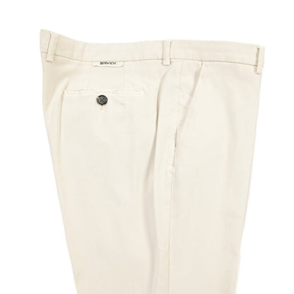 BERWICH “MORELLO-GD” ビスコース混コットン ノータックチノパンツ オフホワイト(latte802) 46 | GUARDAROBA MILANO OFFICIAL STORE