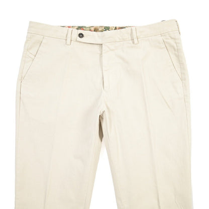 BERWICH “MORELLO-GD” ストレッチコットン ノータックチノパンツ オフホワイト(latte802) 52 | GUARDAROBA MILANO OFFICIAL STORE