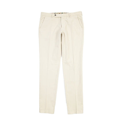 BERWICH “MORELLO-GD” ストレッチコットン ノータックチノパンツ オフホワイト(latte802) 52 | GUARDAROBA MILANO OFFICIAL STORE