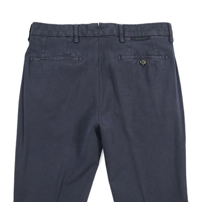 BERWICH “MORELLO-GD” ビスコース混コットン ノータックチノパンツ ネイビー(navy665) 44 | GUARDAROBA MILANO OFFICIAL STORE