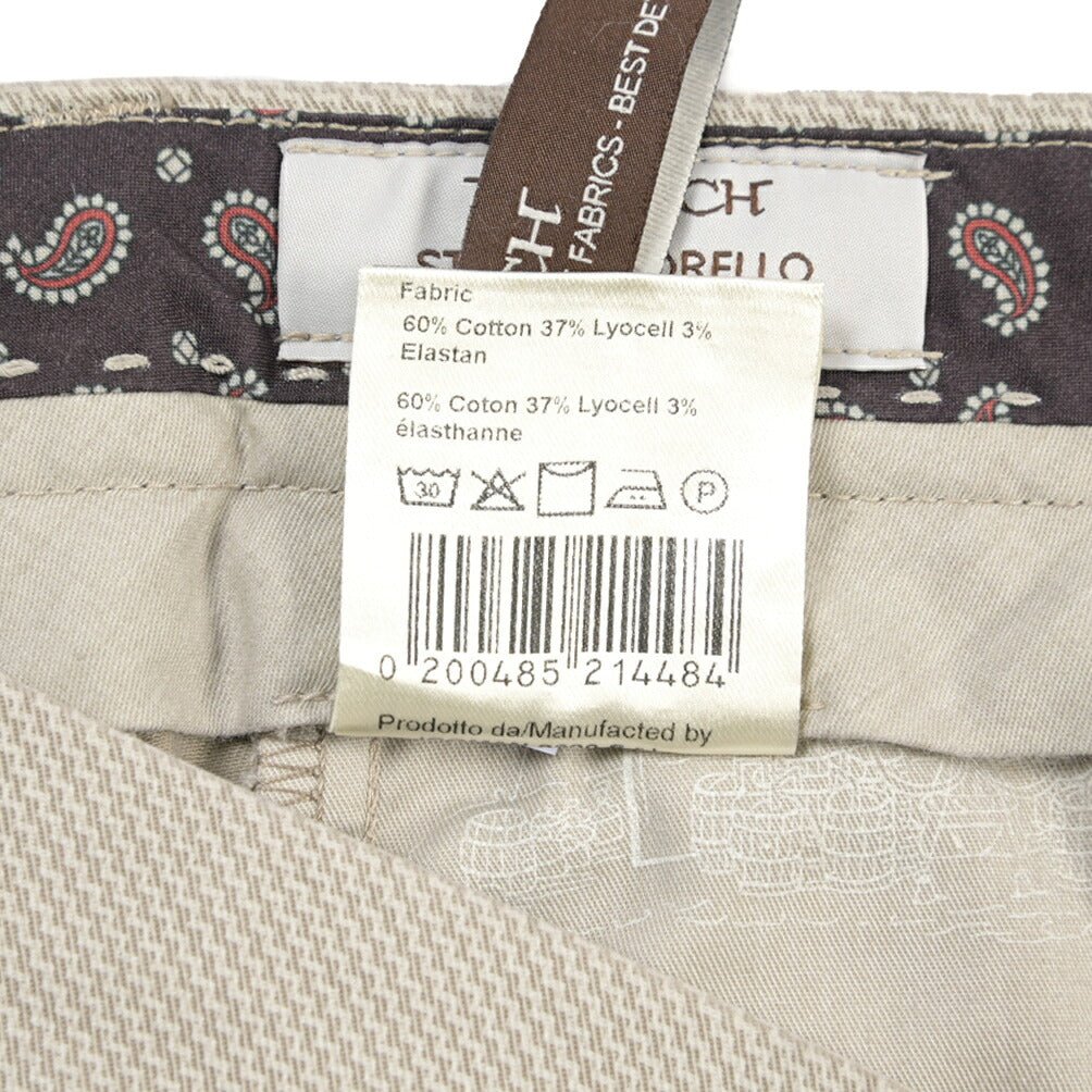 BERWICH “MORELLO-GD” ストレッチコットン ノータックチノパンツ ライトグレー(lt fango122) 46 | GUARDAROBA MILANO OFFICIAL STORE