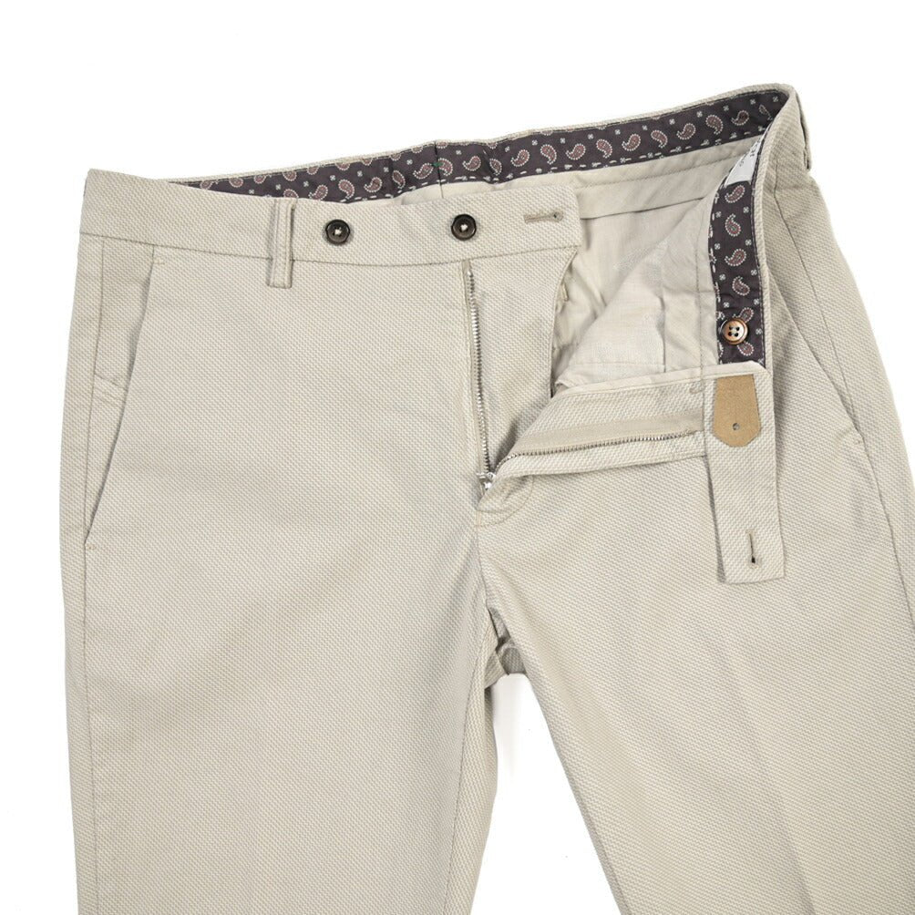 BERWICH “MORELLO-GD” ストレッチコットン ノータックチノパンツ ライトグレー(lt fango122) 46 | GUARDAROBA MILANO OFFICIAL STORE