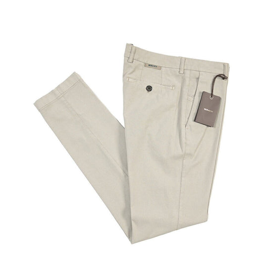 BERWICH “MORELLO-GD” ストレッチコットン ノータックチノパンツ ライトグレー(lt fango122) 46 | GUARDAROBA MILANO OFFICIAL STORE