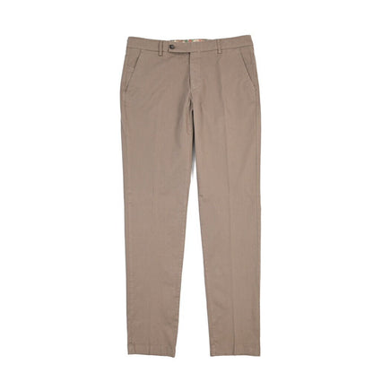 BERWICH “MORELLO-GD” ストレッチコットン ノータックチノパンツ ブラウン(mandorlo462) 50 | GUARDAROBA MILANO OFFICIAL STORE