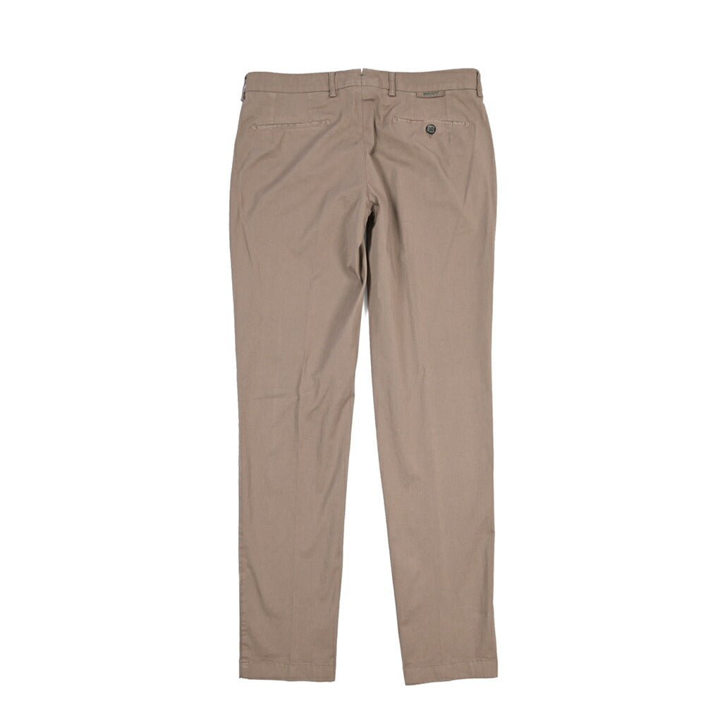 BERWICH “MORELLO-GD” ストレッチコットン ノータックチノパンツ ブラウン(mandorlo462) 50 | GUARDAROBA MILANO OFFICIAL STORE
