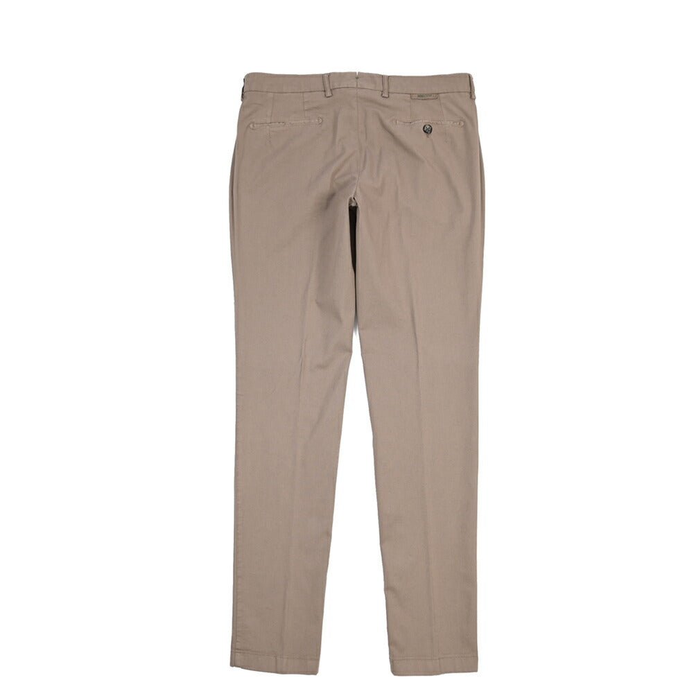 BERWICH “MORELLO-GD” ストレッチコットン ノータックチノパンツ ブラウン(mandorlo4627) 52 | GUARDAROBA MILANO OFFICIAL STORE