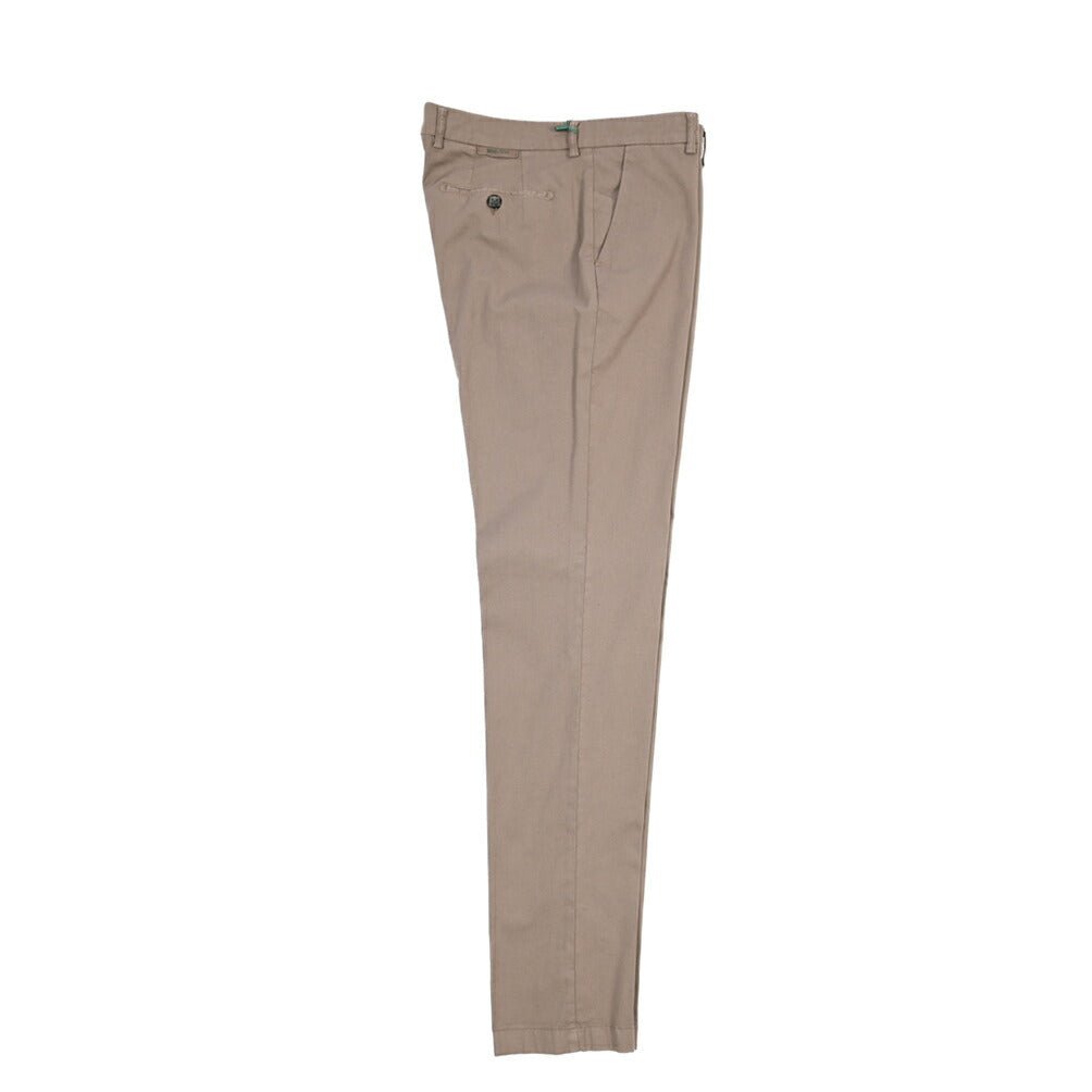 BERWICH “MORELLO-GD” ストレッチコットン ノータックチノパンツ ブラウン(mandorlo4627) 52 | GUARDAROBA MILANO OFFICIAL STORE