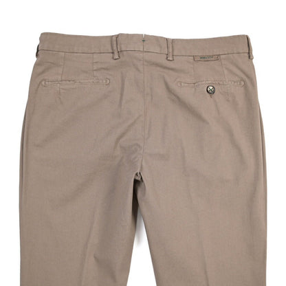BERWICH “MORELLO-GD” ストレッチコットン ノータックチノパンツ ブラウン(mandorlo4627) 52 | GUARDAROBA MILANO OFFICIAL STORE